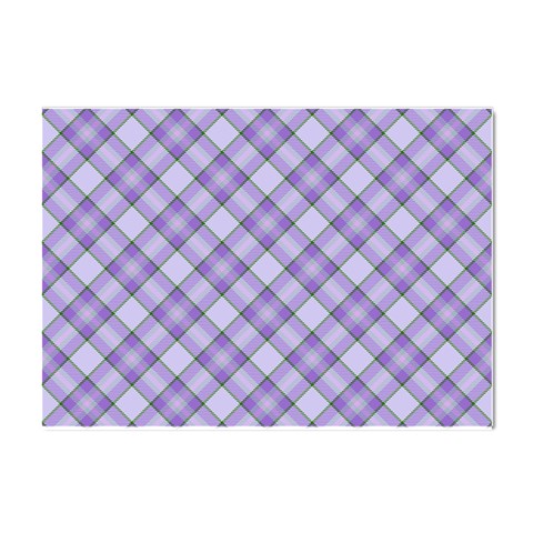 Purple Plaid Tartan 2 Diagonal Crystal Sticker (A4) from ArtsNow.com Front