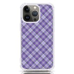 Purple Plaid Tartan 2 Diagonal iPhone 13 Pro TPU UV Print Case