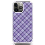 Purple Plaid Tartan 2 Diagonal iPhone 13 Pro Max TPU UV Print Case