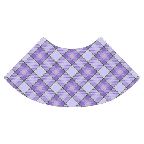 Purple Plaid Tartan 2 Diagonal Trumpet Sleeve Cropped Top from ArtsNow.com Cuff Right