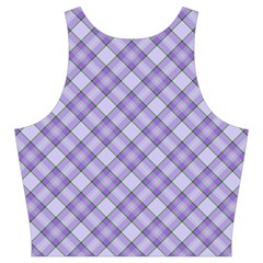 Purple Plaid Tartan 2 Diagonal Cut Out Top from ArtsNow.com Back