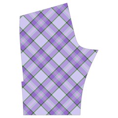 Purple Plaid Tartan 2 Diagonal Men s Side Zip Front Pouch Ski And Snowboard Bib Pants	 from ArtsNow.com Back Left