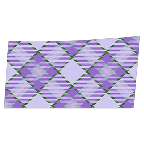 Purple Plaid Tartan 2 Diagonal Men s Side Zip Front Pouch Ski And Snowboard Bib Pants	 from ArtsNow.com Front Left