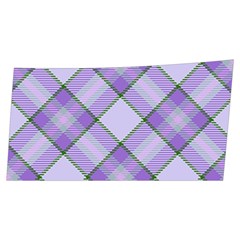 Purple Plaid Tartan 2 Diagonal Men s Side Zip Front Pouch Ski And Snowboard Bib Pants	 from ArtsNow.com Front Left