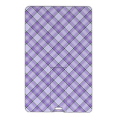 Purple Plaid Tartan 2 Diagonal Name Card Style USB Flash Drive from ArtsNow.com Front