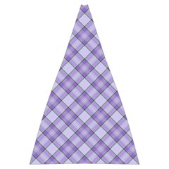 Purple Plaid Tartan 2 Diagonal Automatic Folding Umbrella with Case (Large) from ArtsNow.com 13.71 x19.92  Umbrella - 1