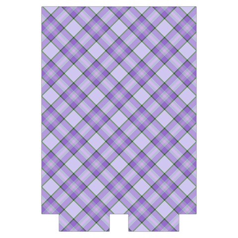 Purple Plaid Tartan 2 Diagonal Automatic Folding Umbrella with Case (Large) from ArtsNow.com Case