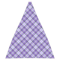 Purple Plaid Tartan 2 Diagonal Automatic Folding Umbrella with Case (Medium) from ArtsNow.com 17.22 x19.95  Umbrella - 5