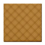 Autumn Fall Plaid Tartan 1 Diagonal Tile Coaster