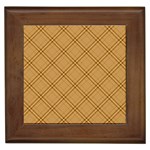 Autumn Fall Plaid Tartan 1 Diagonal Framed Tile