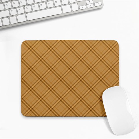 Autumn Fall Plaid Tartan 1 Diagonal Small Mousepad from ArtsNow.com Front