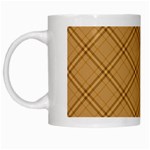 Autumn Fall Plaid Tartan 1 Diagonal White Mug