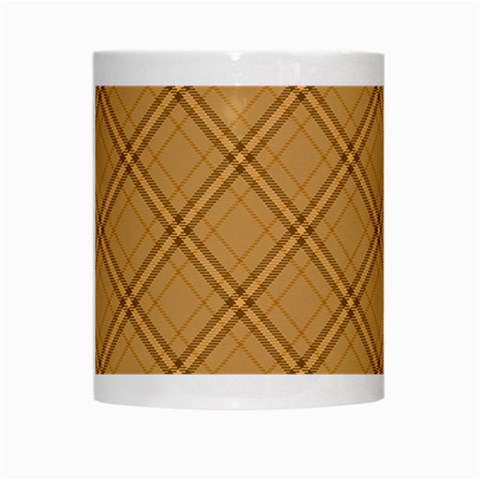 Autumn Fall Plaid Tartan 1 Diagonal White Mug from ArtsNow.com Center