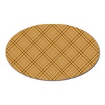 Autumn Fall Plaid Tartan 1 Diagonal Oval Magnet