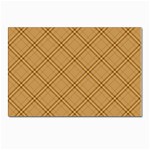 Autumn Fall Plaid Tartan 1 Diagonal Postcard 4 x 6  (Pkg of 10)