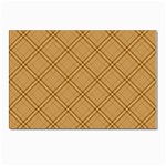 Autumn Fall Plaid Tartan 1 Diagonal Postcards 5  x 7  (Pkg of 10)