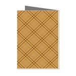 Autumn Fall Plaid Tartan 1 Diagonal Mini Greeting Cards (Pkg of 8)