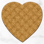 Autumn Fall Plaid Tartan 1 Diagonal Jigsaw Puzzle (Heart)