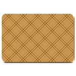 Autumn Fall Plaid Tartan 1 Diagonal Large Doormat