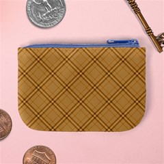 Autumn Fall Plaid Tartan 1 Diagonal Mini Coin Purse from ArtsNow.com Back