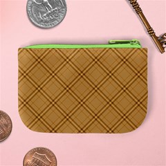 Autumn Fall Plaid Tartan 1 Diagonal Mini Coin Purse from ArtsNow.com Back