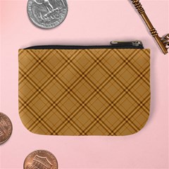 Autumn Fall Plaid Tartan 1 Diagonal Mini Coin Purse from ArtsNow.com Back