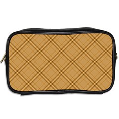 Autumn Fall Plaid Tartan 1 Diagonal Toiletries Bag (Two Sides) from ArtsNow.com Back