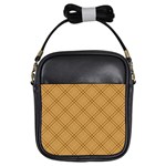 Autumn Fall Plaid Tartan 1 Diagonal Girls Sling Bag