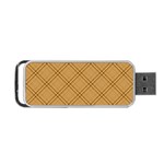 Autumn Fall Plaid Tartan 1 Diagonal Portable USB Flash (One Side)