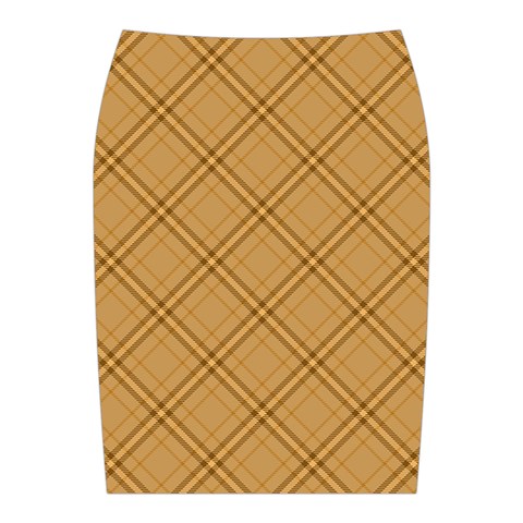 Autumn Fall Plaid Tartan 1 Diagonal Midi Wrap Pencil Skirt from ArtsNow.com Back