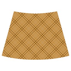 Autumn Fall Plaid Tartan 1 Diagonal Knee Back Skirt