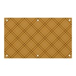 Autumn Fall Plaid Tartan 1 Diagonal Banner and Sign 5  x 3 