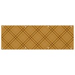 Autumn Fall Plaid Tartan 1 Diagonal Banner and Sign 9  x 3 