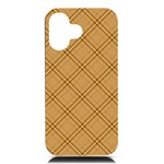 Autumn Fall Plaid Tartan 1 Diagonal iPhone 16 Black UV Print PC Hardshell Case