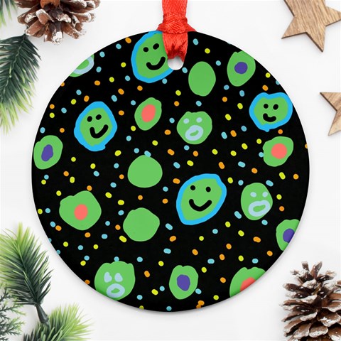 Doodle Dot Drawing Ornament (Round) from ArtsNow.com Front