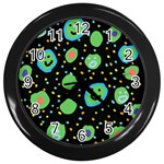 Doodle Dot Drawing Wall Clock (Black)