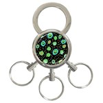 Doodle Dot Drawing 3-Ring Key Chain