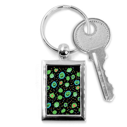 Doodle Dot Drawing Key Chain (Rectangle) from ArtsNow.com Front