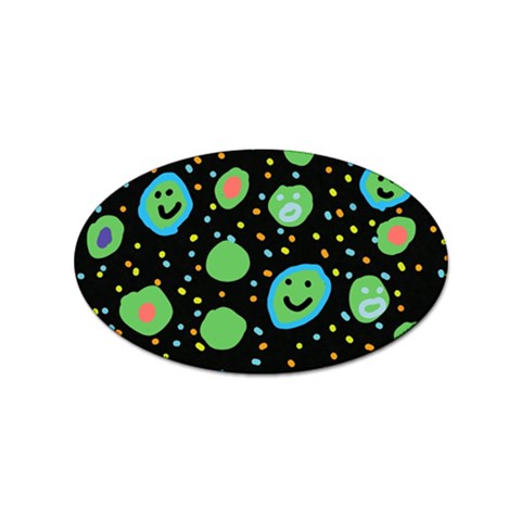 Doodle Dot Drawing Sticker (Oval) from ArtsNow.com Front