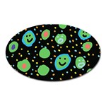 Doodle Dot Drawing Oval Magnet