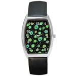 Doodle Dot Drawing Barrel Style Metal Watch