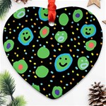 Doodle Dot Drawing Heart Ornament (Two Sides)