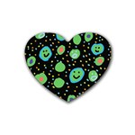 Doodle Dot Drawing Rubber Coaster (Heart)