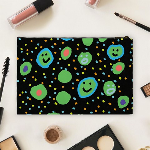 Doodle Dot Drawing Cosmetic Bag (Large) from ArtsNow.com Back