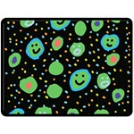 Doodle Dot Drawing Fleece Blanket (Large)