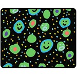 Doodle Dot Drawing Fleece Blanket (Medium)