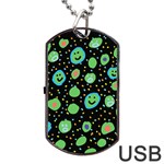 Doodle Dot Drawing Dog Tag USB Flash (Two Sides)