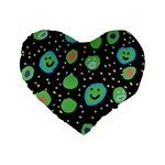 Doodle Dot Drawing Standard 16  Premium Heart Shape Cushions