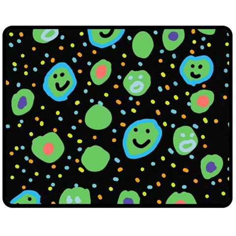 Doodle Dot Drawing Two Sides Fleece Blanket (Medium) from ArtsNow.com 58.8 x47.4  Blanket Back