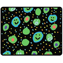 Doodle Dot Drawing Two Sides Fleece Blanket (Medium) from ArtsNow.com 58.8 x47.4  Blanket Back